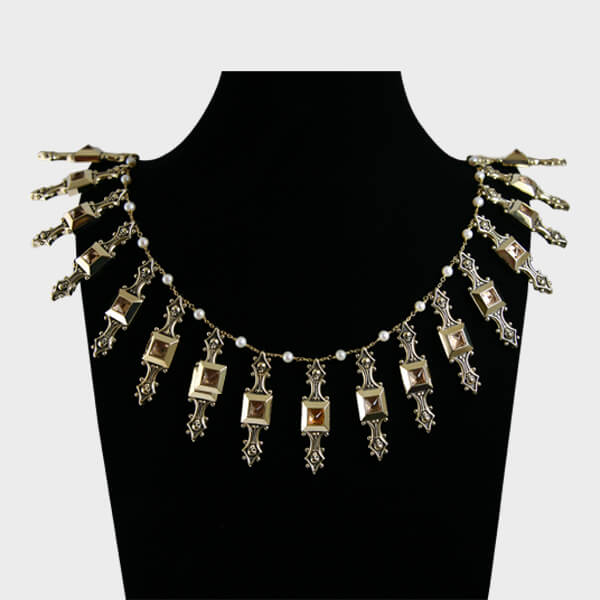 A bespoke medieval style necklace.